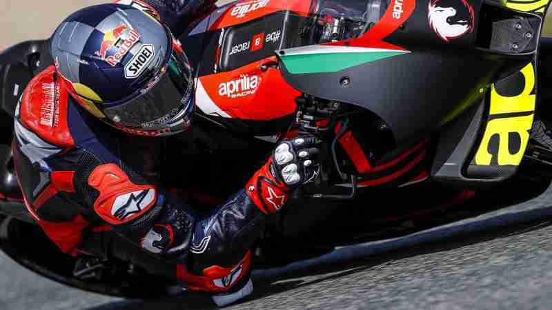 Andrea Dovizioso on Aprilia RS-GP