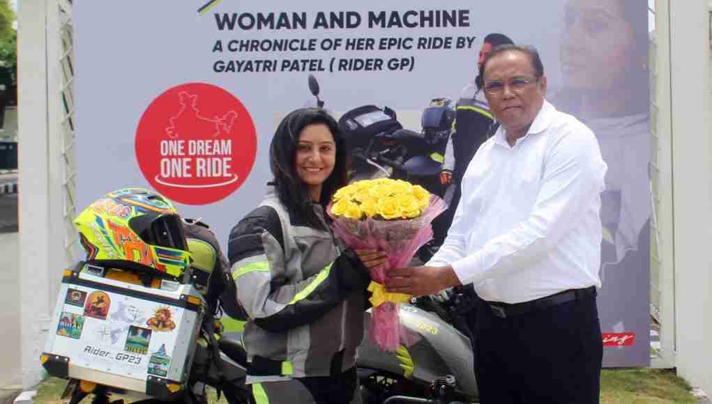 TVS Apache rider Gayatri Patel