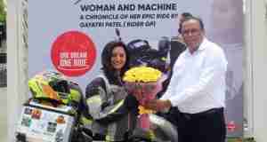 TVS Apache rider Gayatri Patel