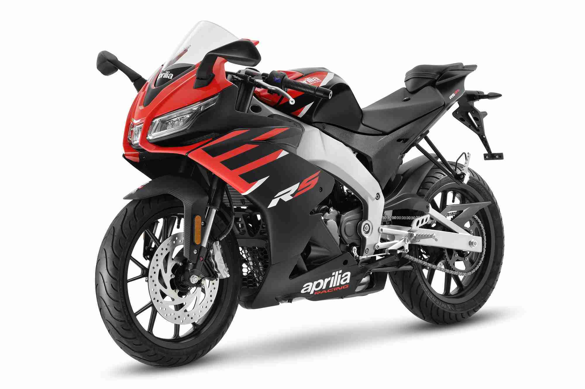2021 Aprilia RS 125 Aprilia Black Red front three quarter