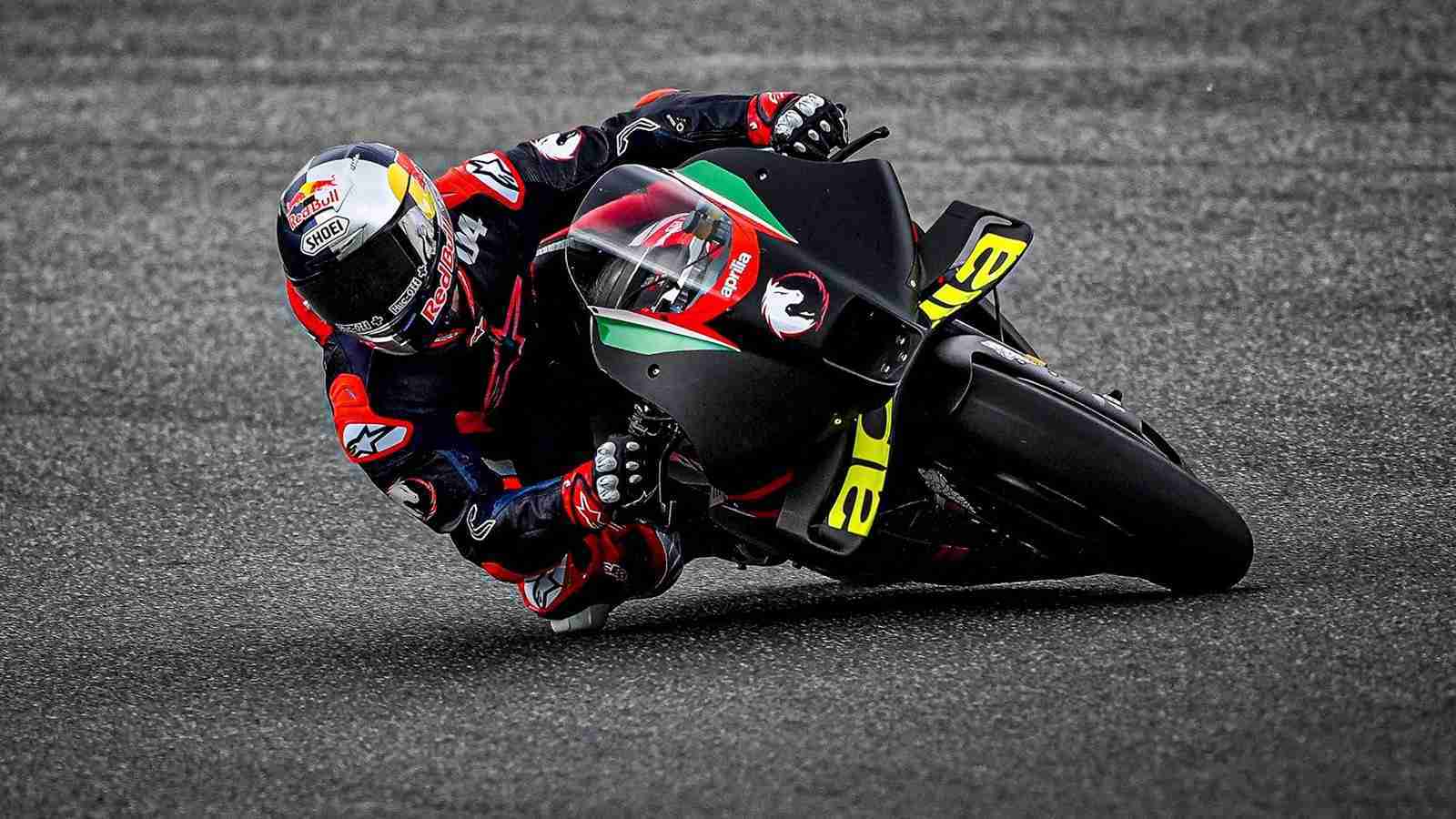 Andrea Dovizioso on Aprilia RS-GP