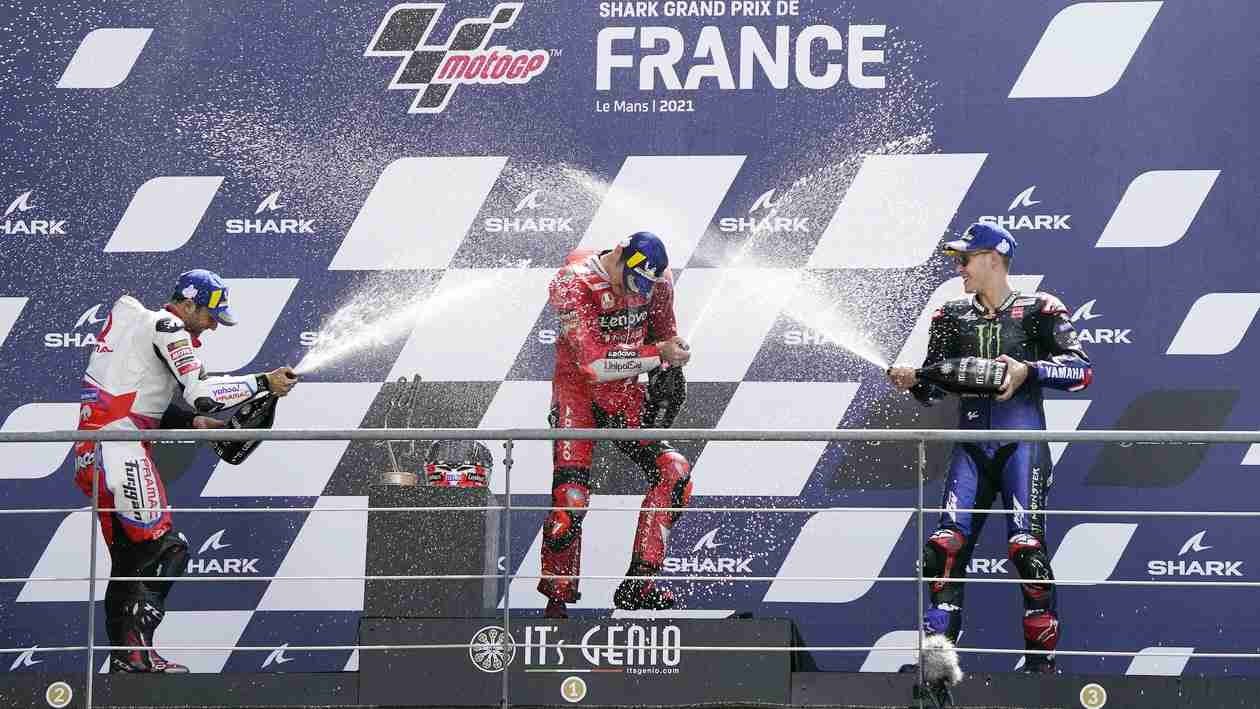MotoGP 2021 Le Mans Winners Podium