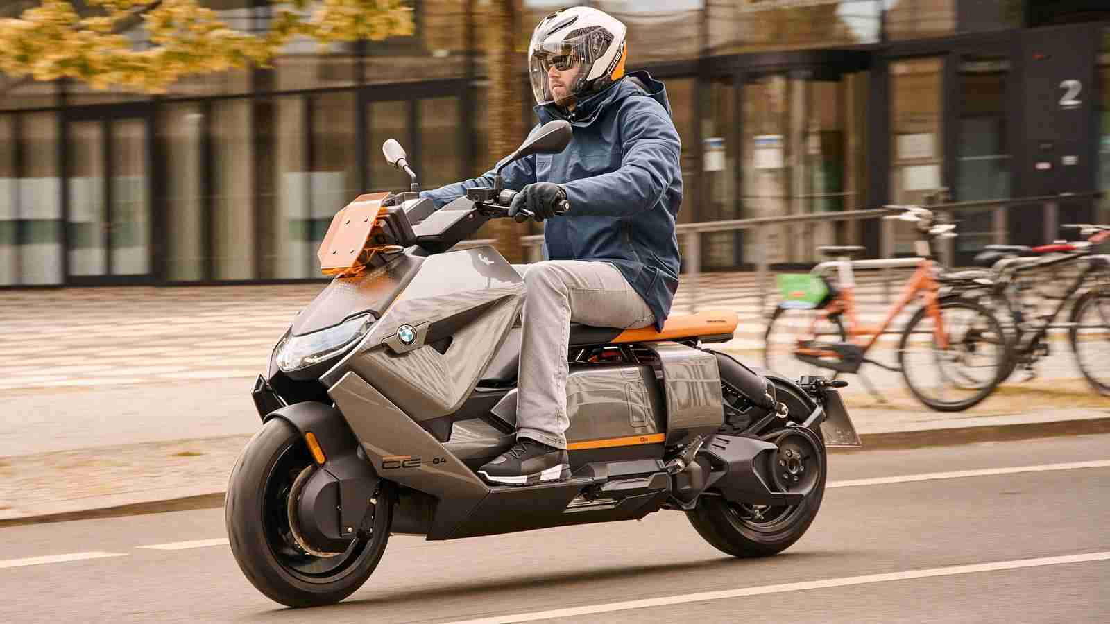 BMW CE 04 electric scooter riding