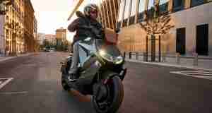 BMW CE 04 electric scooter riding