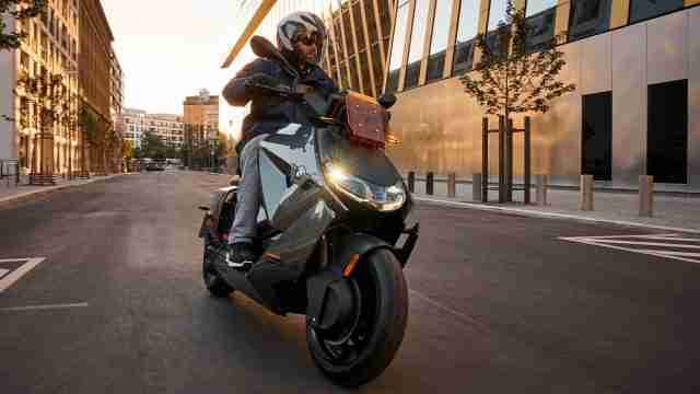 BMW CE 04 electric scooter riding