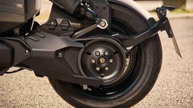 BMW CE 04 electric scooter rear wheel belt drive