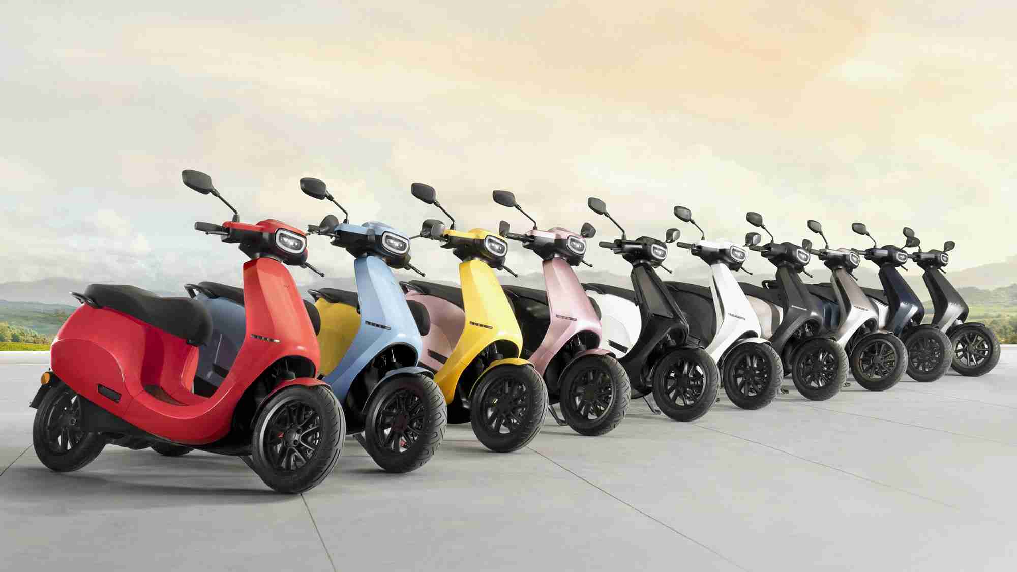 OLA S1 Electric Scooter all colour options
