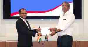 Mr. Rajeev Saxena, Director, ETGL with Mr. R Dilip, President – International Business, TVS Motor Company