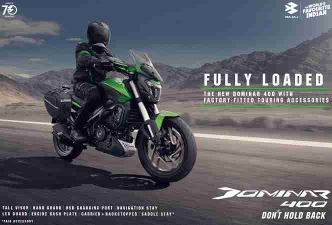 New Dominar 400 launched with touring accessories