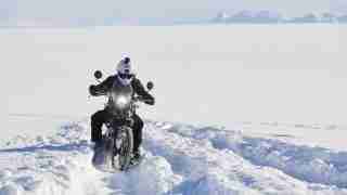 Royal Enfield Himalayan heading to the South Pole