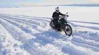 Royal Enfield Himalayan heading to the South Pole