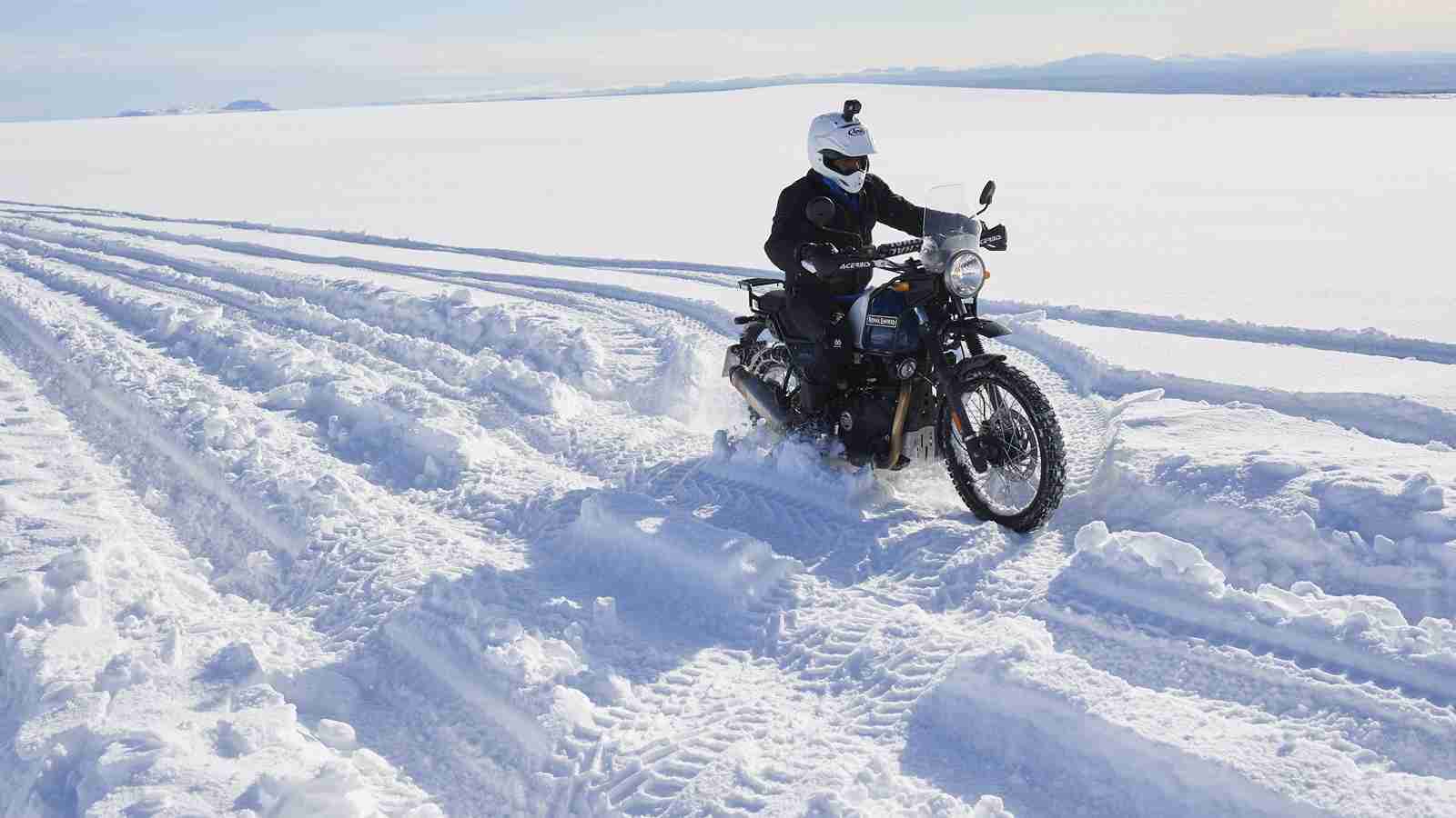 Royal Enfield Himalayan heading to the South Pole