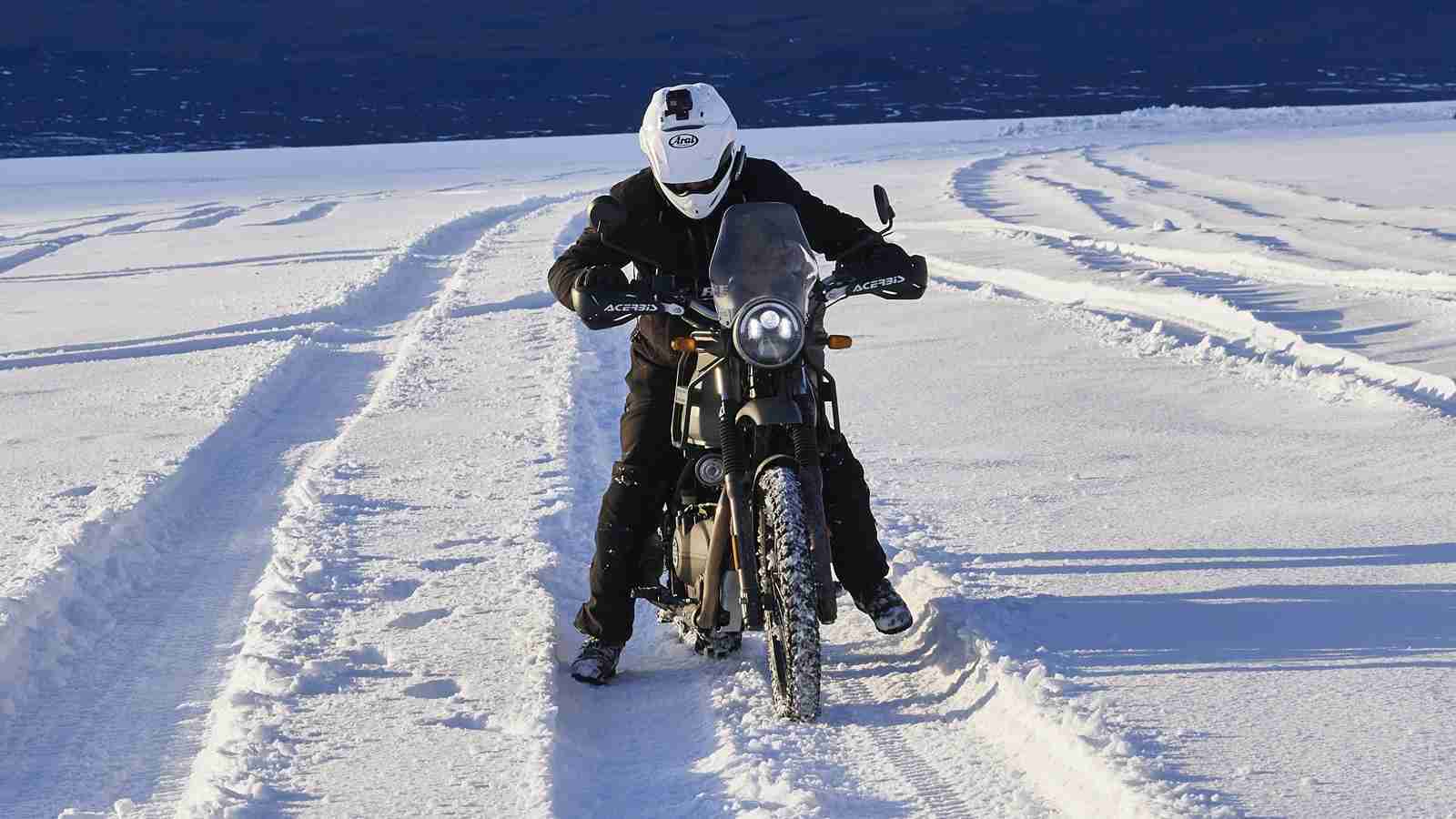 Royal Enfield Himalayan heading to the South Pole