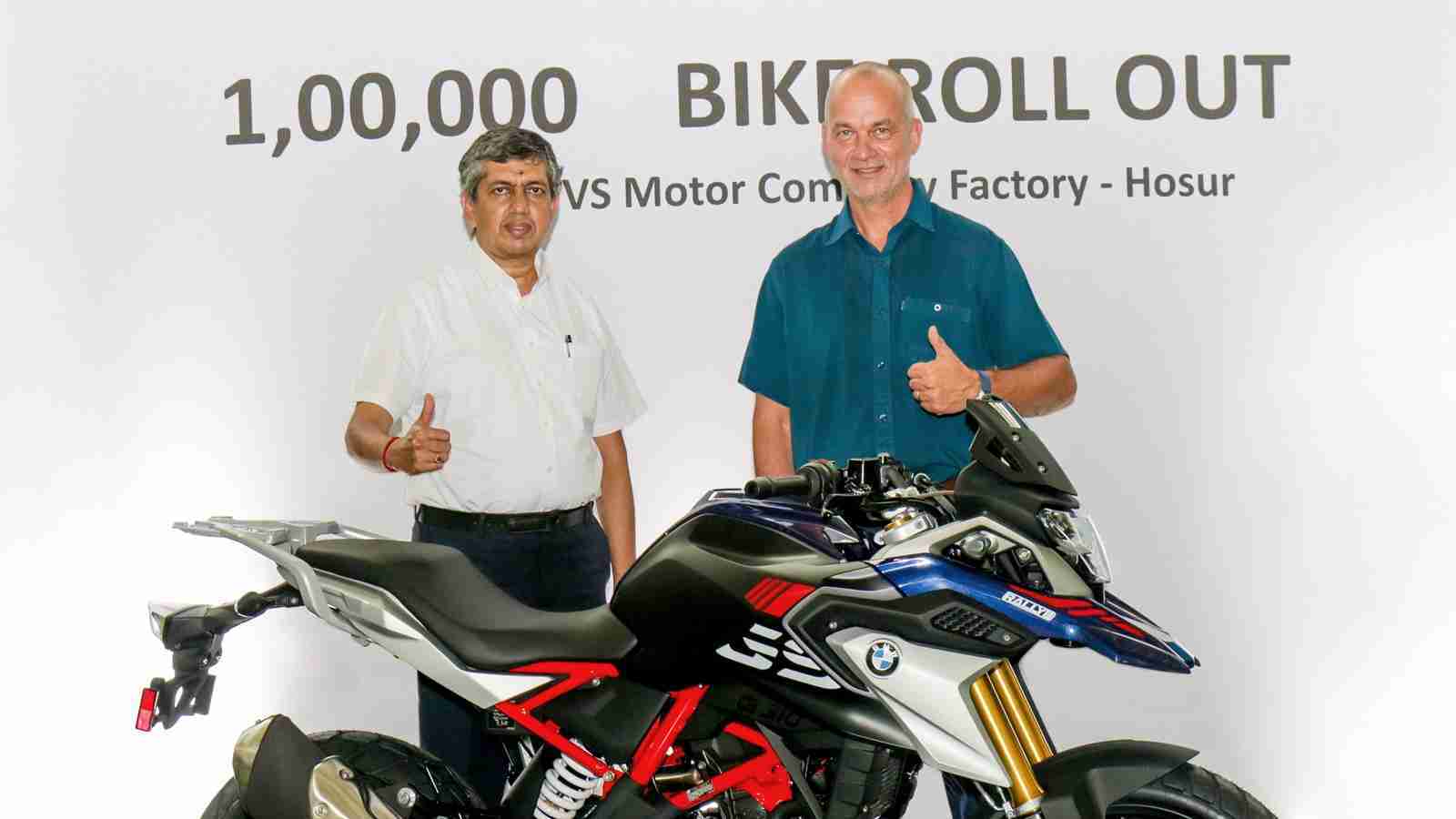 TVS and BMW have now made 1 lakh motorcycles together