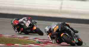 Pol Espargaro and Marc Marquez at MotoGP Sepang test 2022