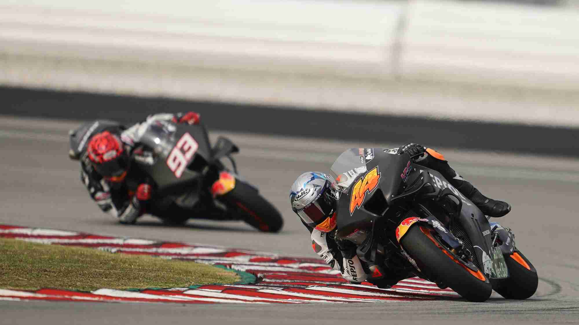 Pol Espargaro and Marc Marquez at MotoGP Sepang test 2022