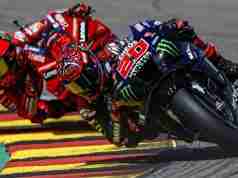 Fabio Quartararo and Pecco Francesco Bagnaia Sachsenring Germany 2022