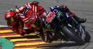 Fabio Quartararo and Pecco Francesco Bagnaia Sachsenring Germany 2022