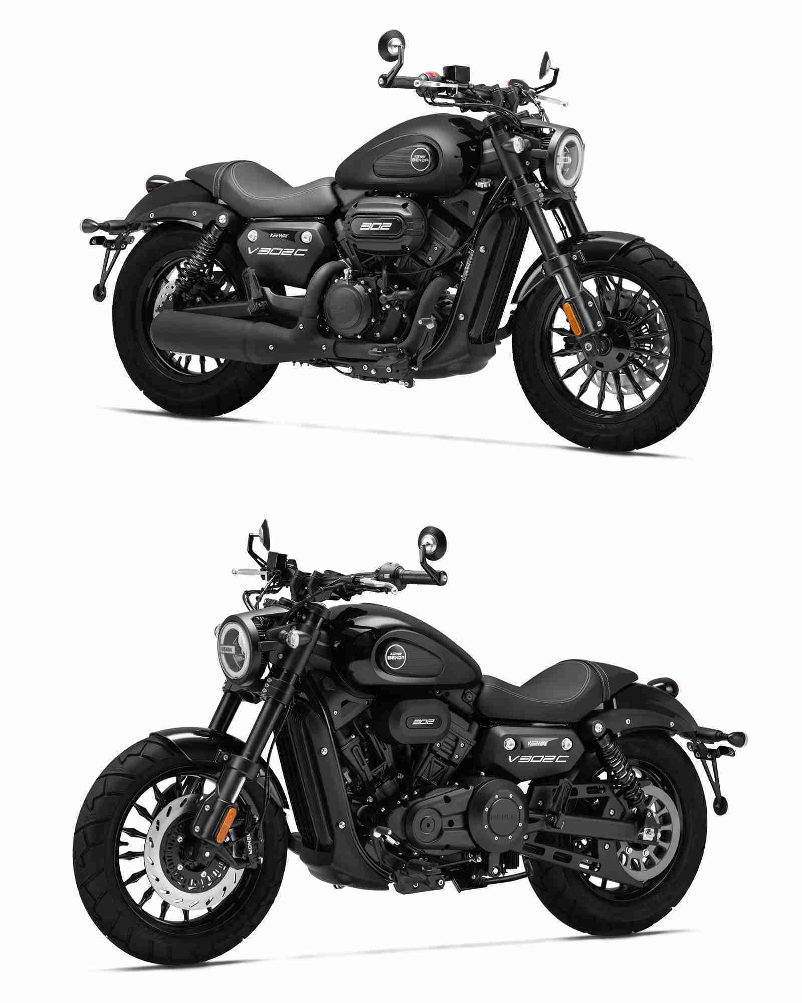 Keeway V302C cruiser Glossy Black colour option