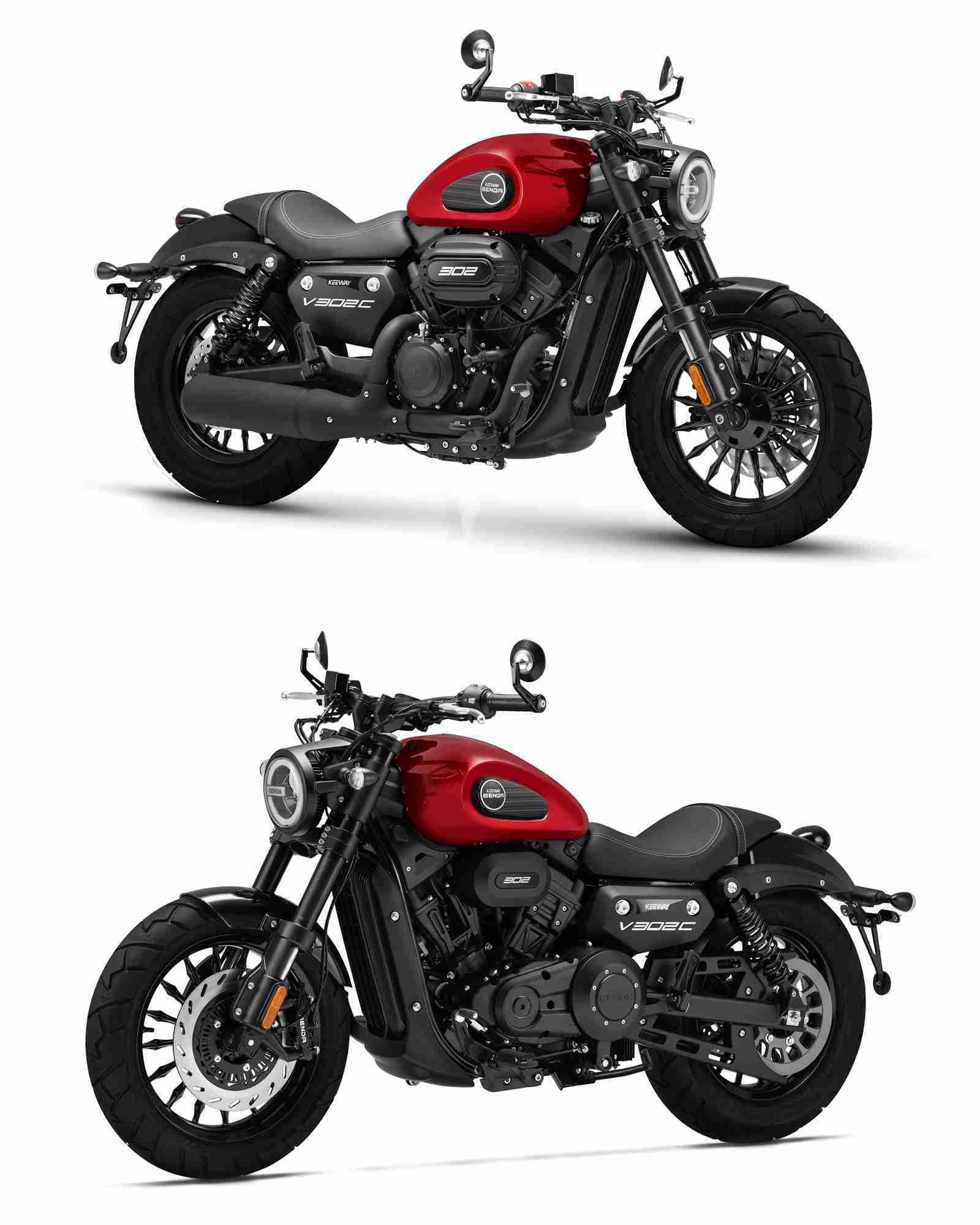 Keeway V302C cruiser Glossy Red colour option