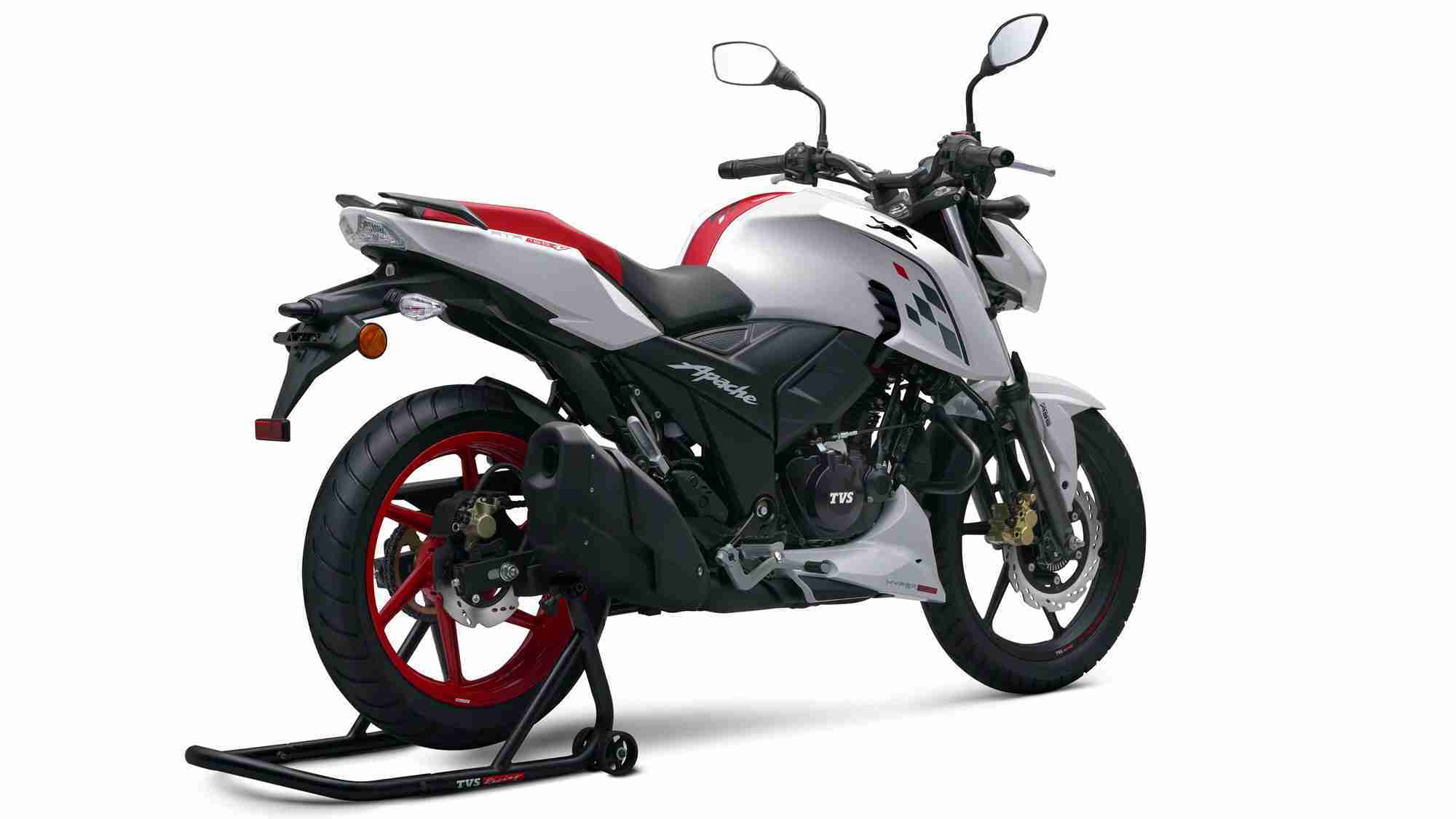 2023 TVS Apache RTR 160 4V Special Edition Pearl White colour option