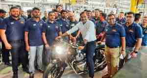 B Govindarajan, CEO Royal Enfield at the CKD facility in Brazil