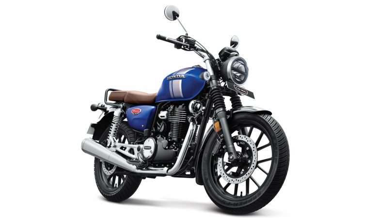 2023 Honda H'ness CB350 new colour option - Blue with tank stripes