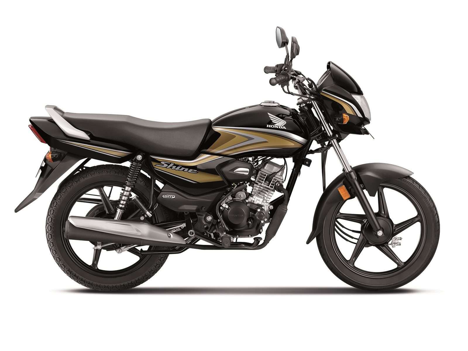 Honda Shine 100 Black with Gold Stripes