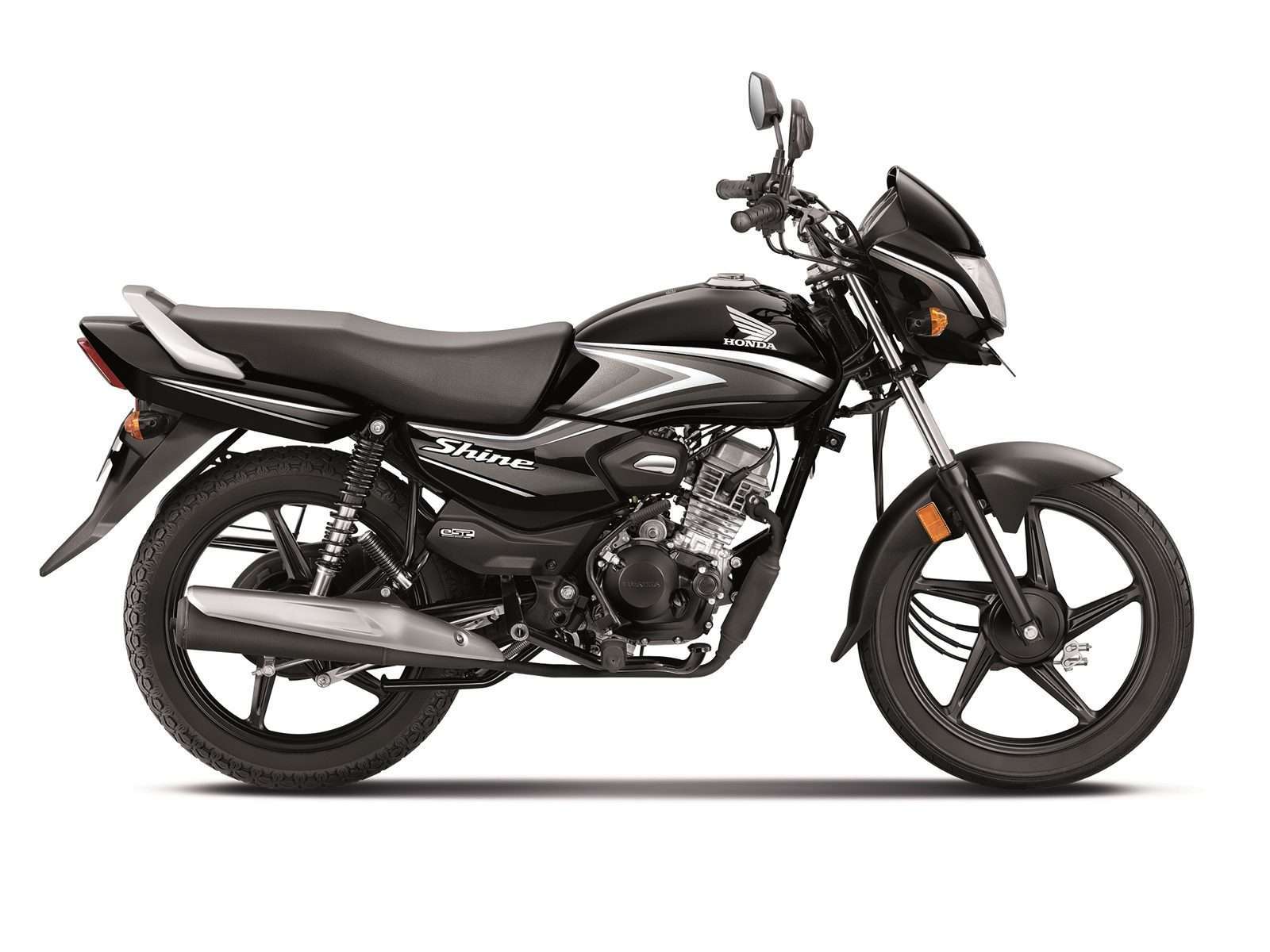 Honda Shine 100 Black with Grey Stripes