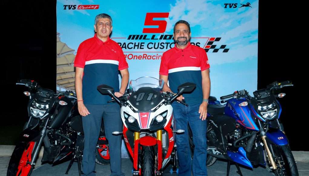 TVS Apache brand reaches 5 million sales milestone