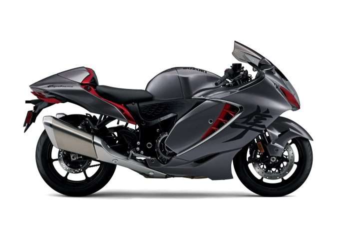 2023 Suzuki Hayabusa Metallic Thunder Gray Candy Daring Red