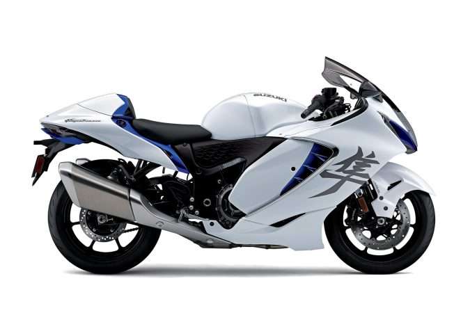 2023 Suzuki Hayabusa Pearl Vigor Blue Pearl Brilliant White