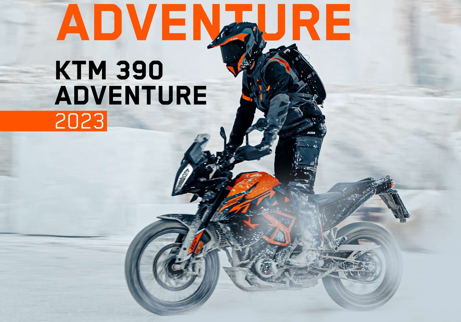 2023 KTM 390 ADVENTURE with spoke wheels and adjustable suspensions
