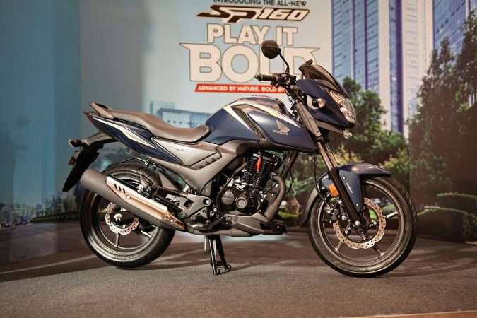Honda SP160 Blue side view