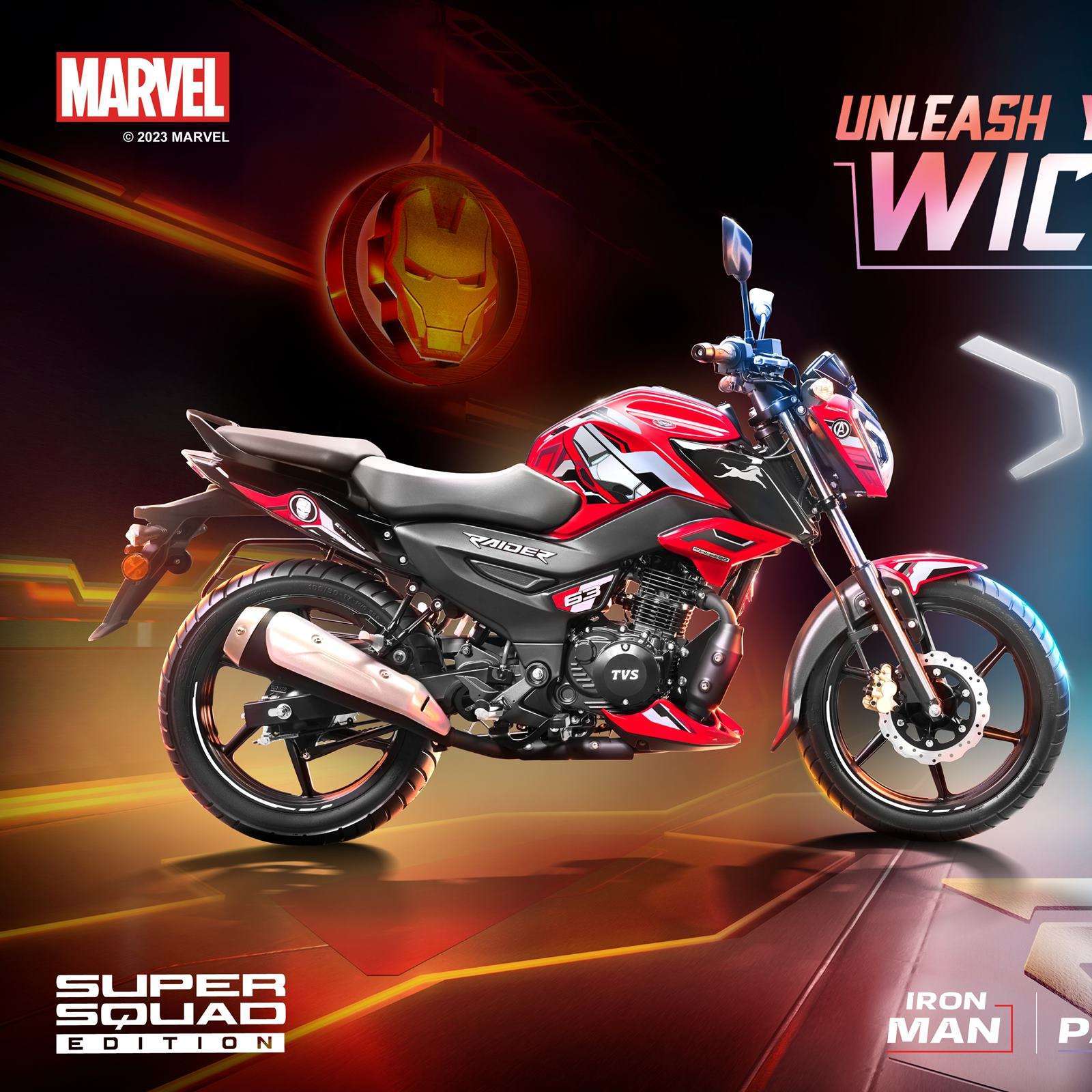 TVS Raider Super Squad Edition Iron Man